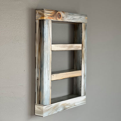 Rustic Wood Pre-Assembled 3-Window Shadow Box Frame Set