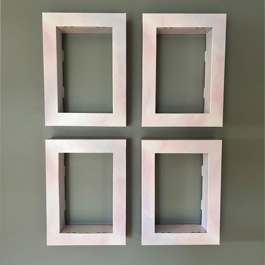 Pink Cloud Ethereal Pre-Assembled Shadow Box Frame Set