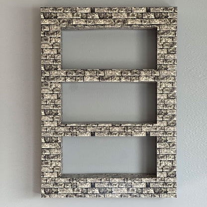 Brick Facade D.I.Y. 3-Window Shadow Box Frame Set