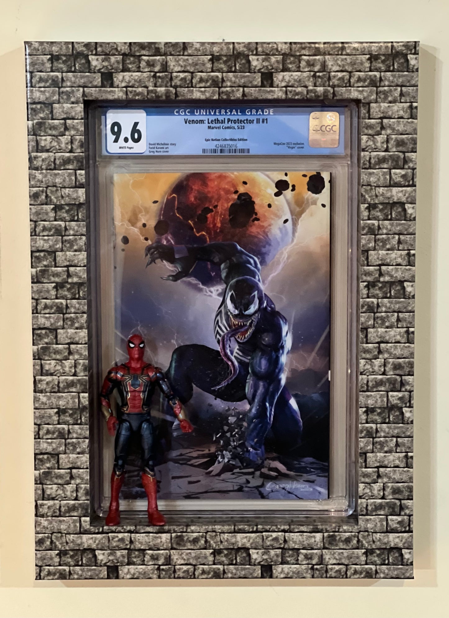 Pre-assembled: Slabbed Comic Shadowbox Brick Facade