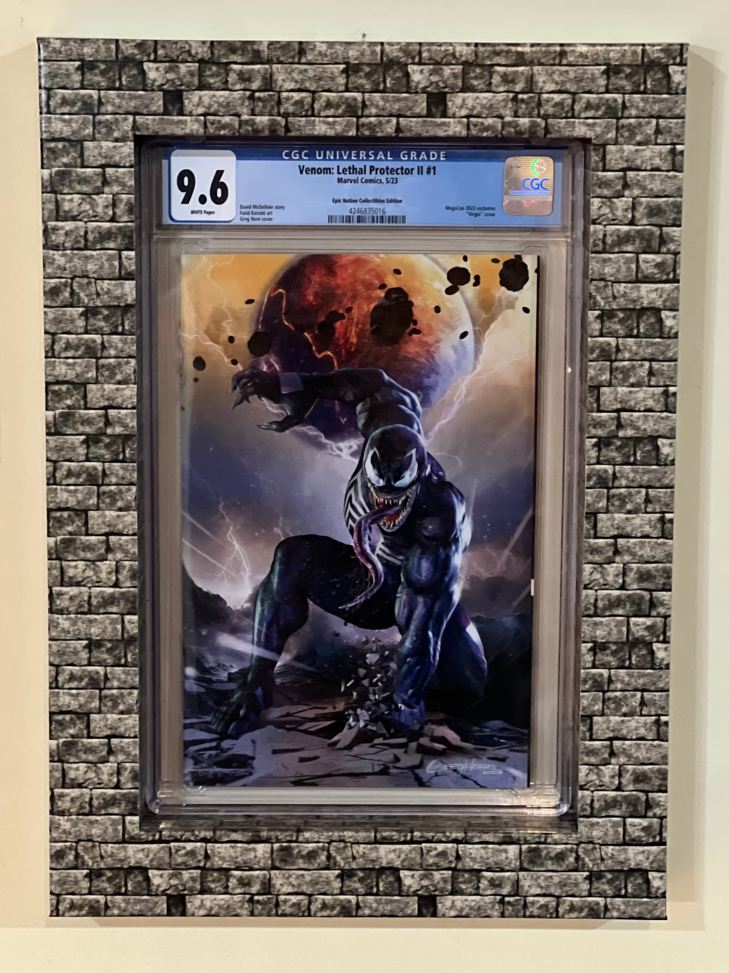 Pre-assembled: Slabbed Comic Shadowbox Brick Facade