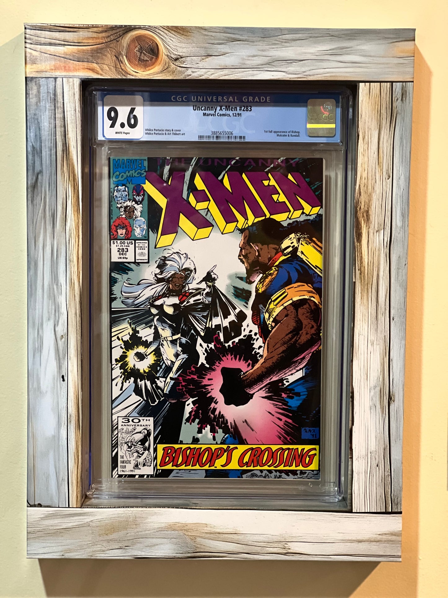 Pre-assembled: Slabbed Comic Shadowbox - Rustic Wood