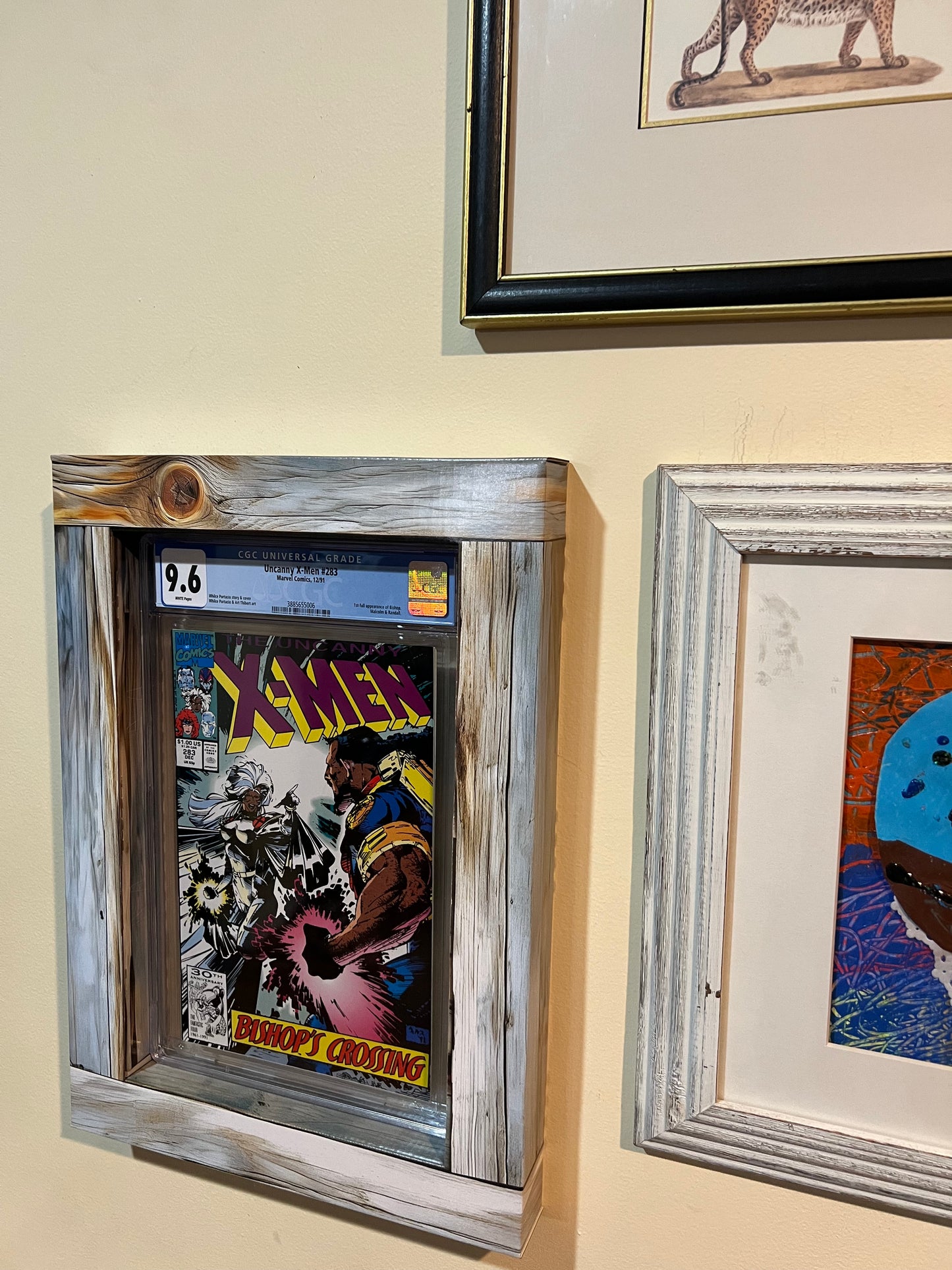Pre-assembled: Slabbed Comic Shadowbox - Rustic Wood