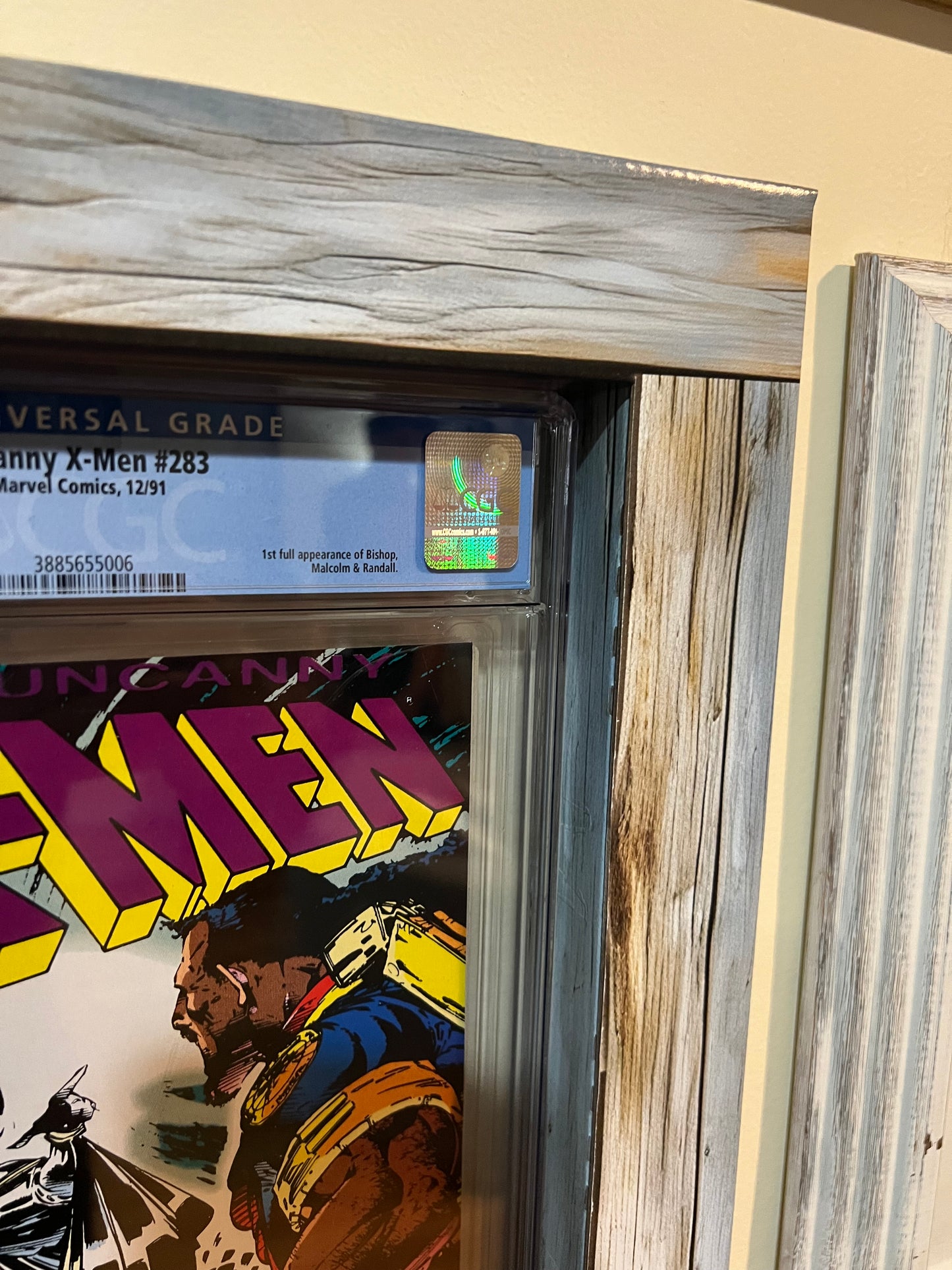 Pre-assembled: Slabbed Comic Shadowbox - Rustic Wood