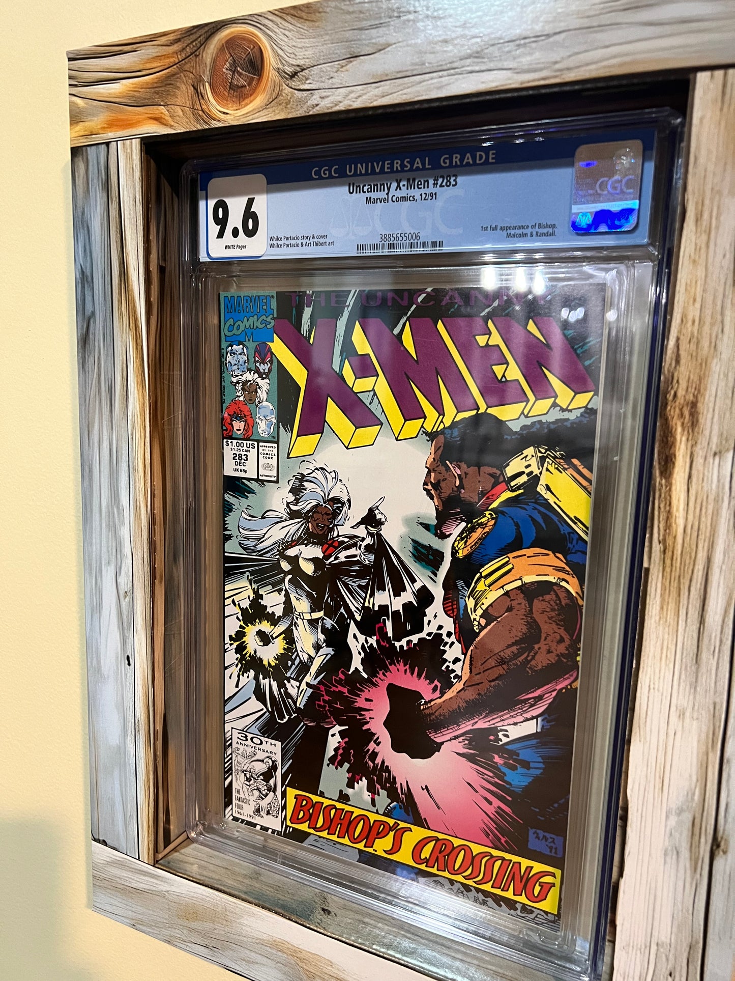 Pre-assembled: Slabbed Comic Shadowbox - Rustic Wood