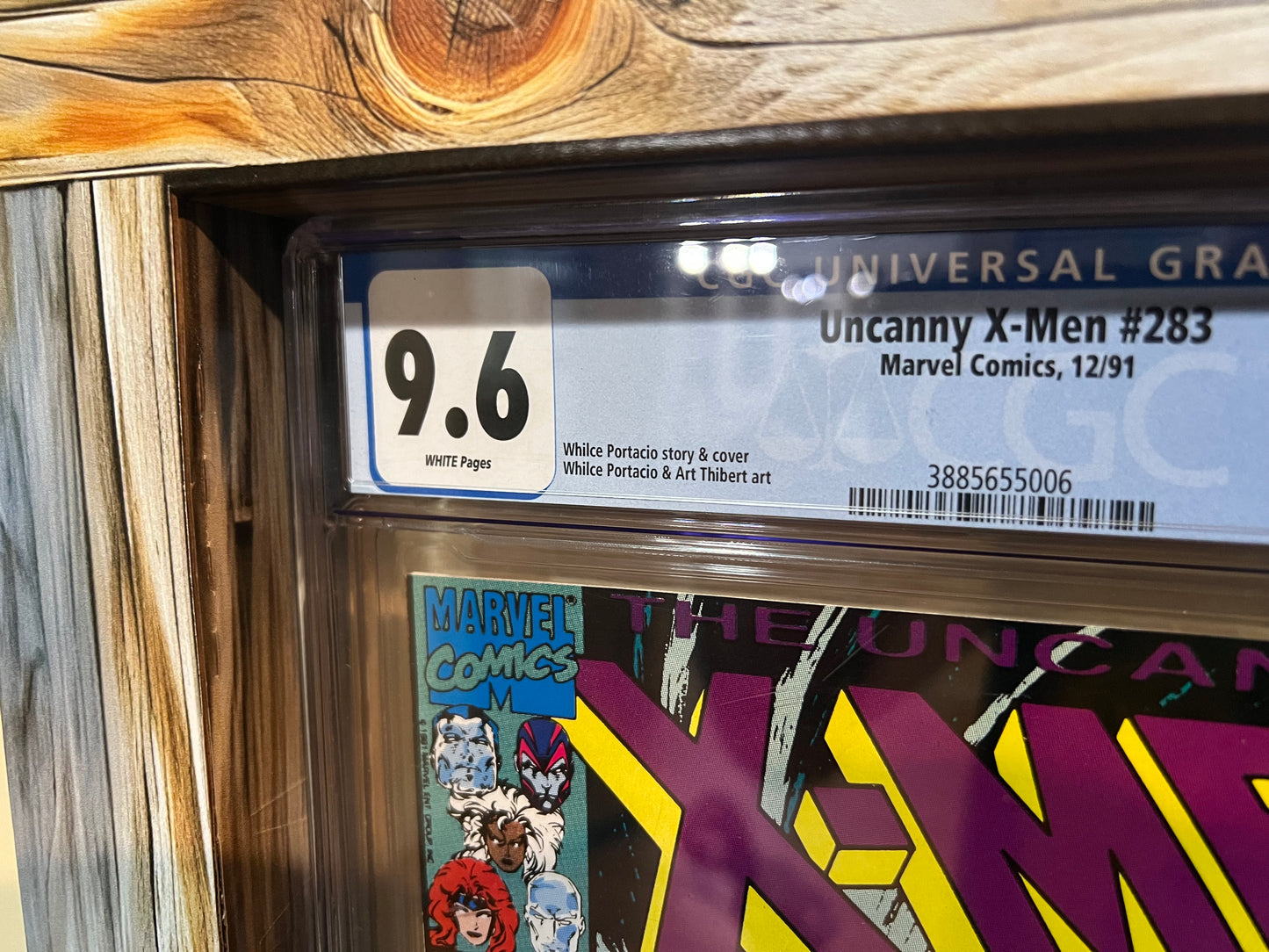 Pre-assembled: Slabbed Comic Shadowbox - Rustic Wood