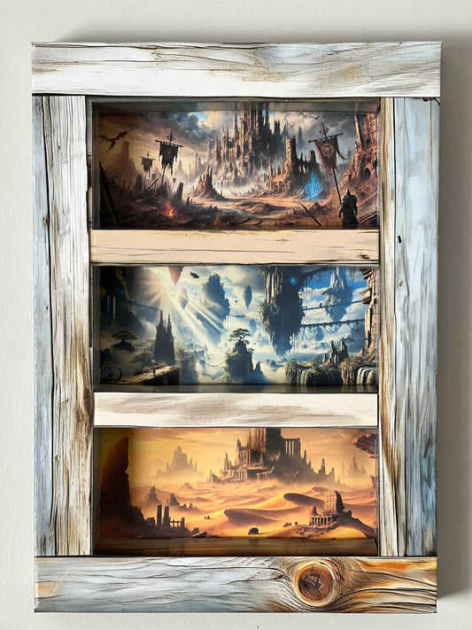 ShadowPop Shelf Display Kit - Rustic Wood