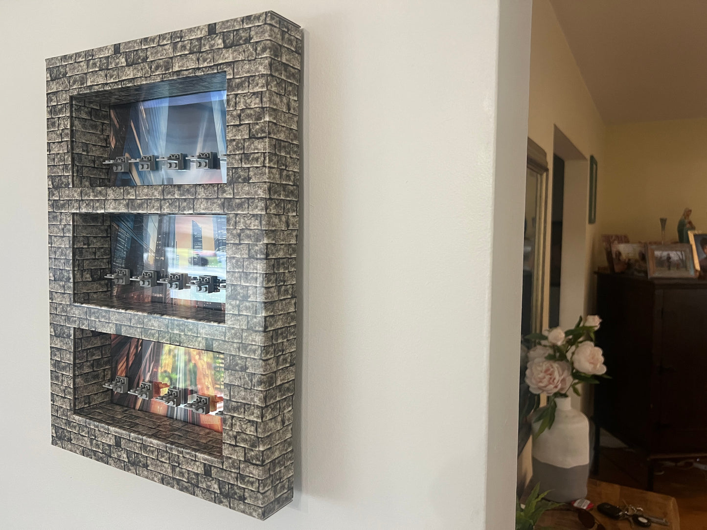 Brick Facade Mini-Figure Shelf Display Kit