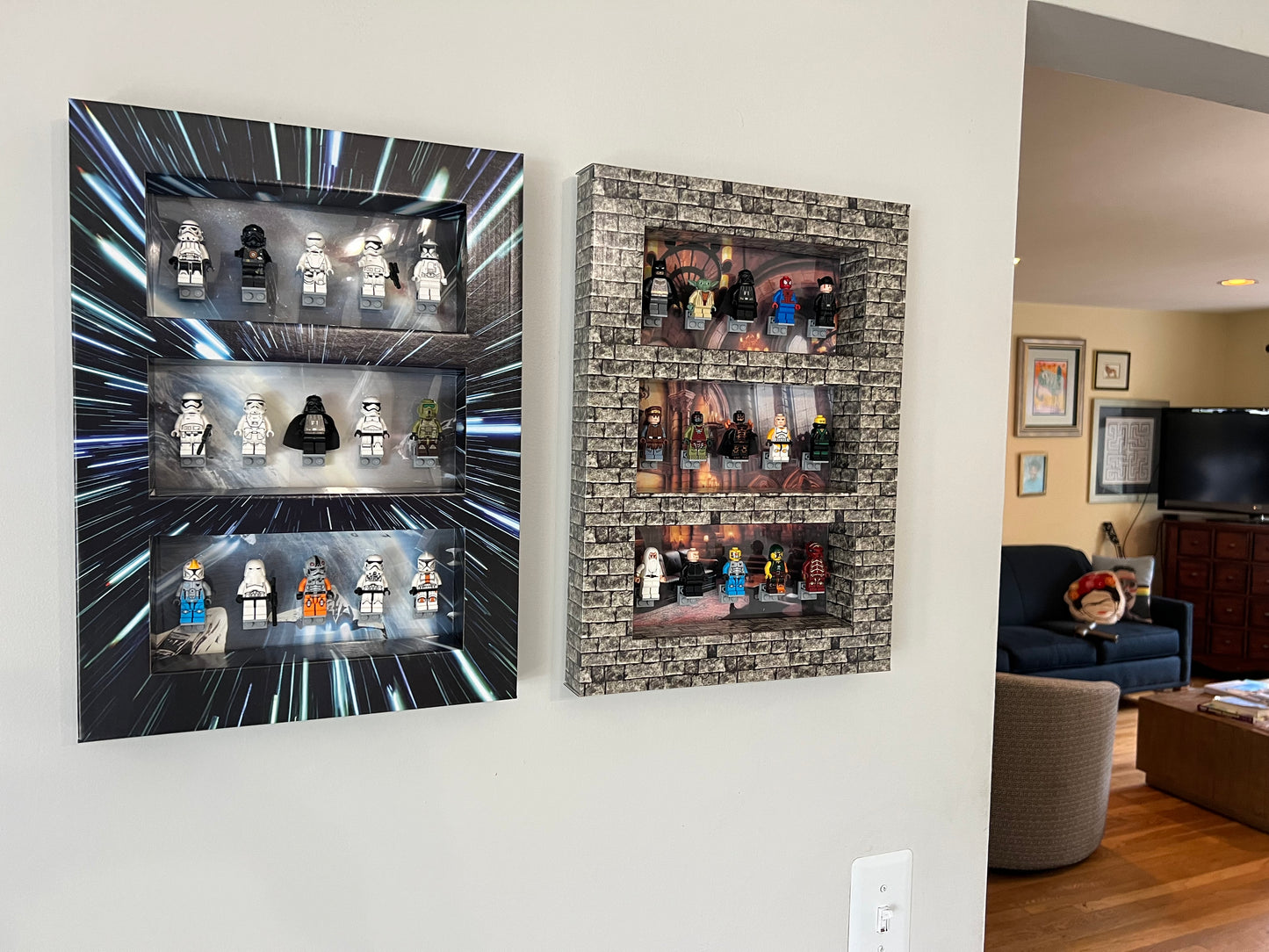 Brick Facade Mini-Figure Shelf Display Kit