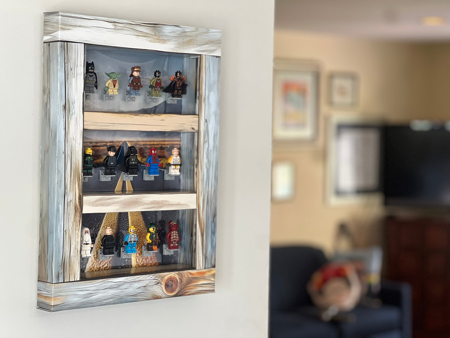 Rustic Wood Mini-Figure Shelf Display Kit