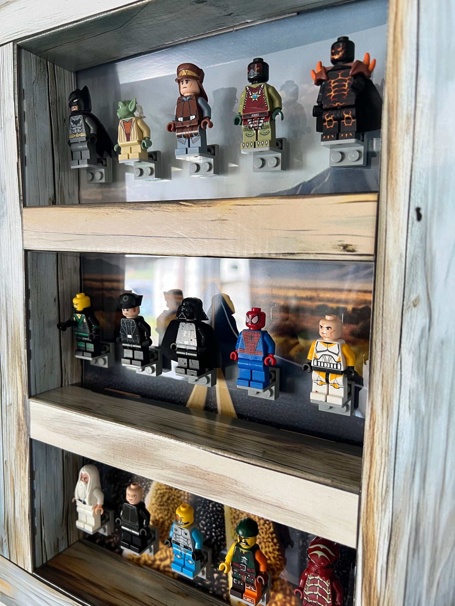 Rustic Wood Mini-Figure Shelf Display Kit