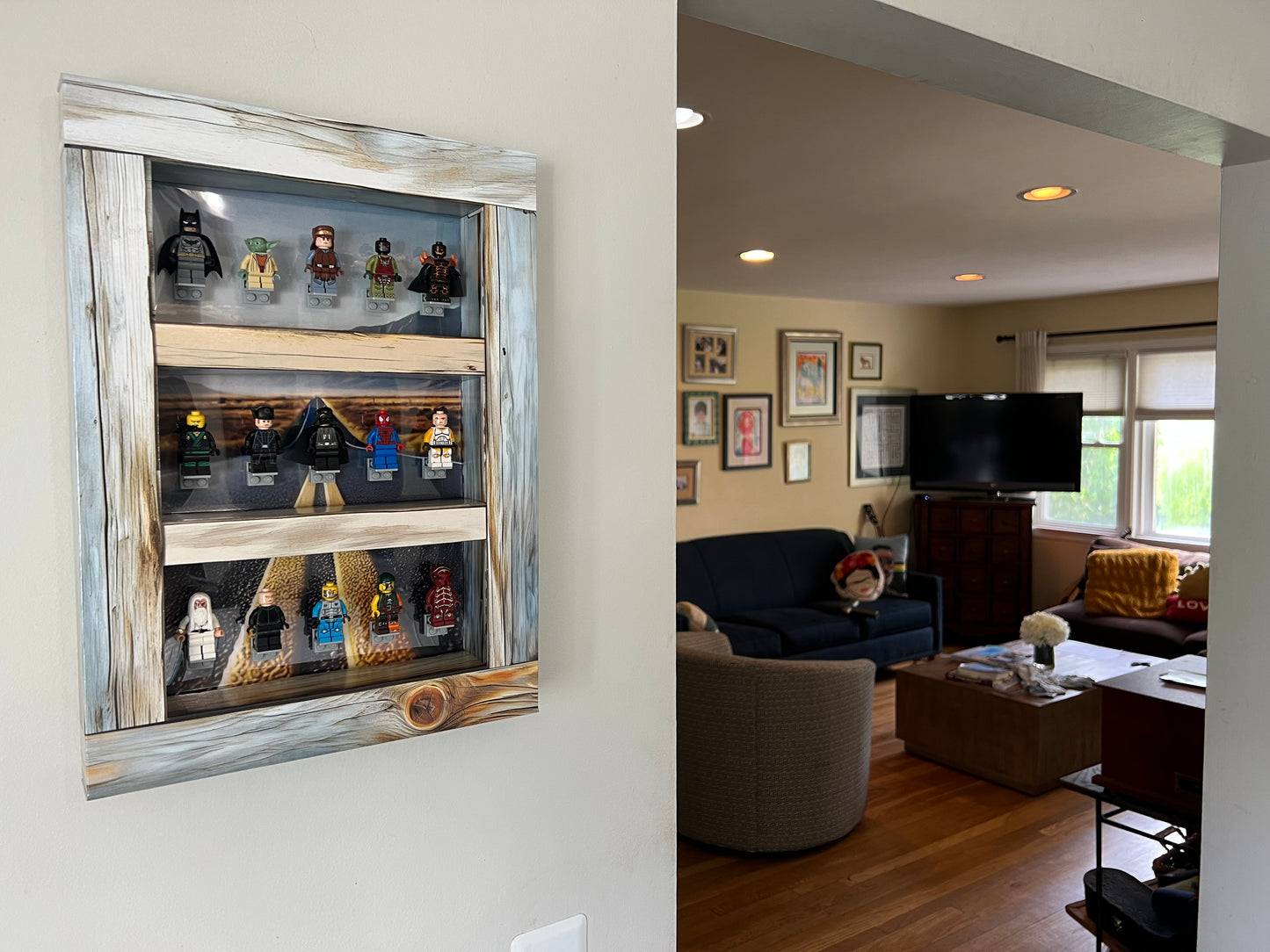 Rustic Wood Mini-Figure Shelf Display Kit