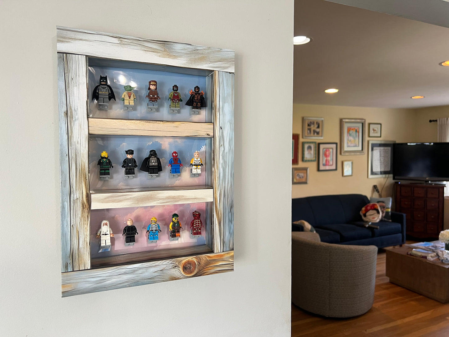 Rustic Wood Mini-Figure Shelf Display Kit