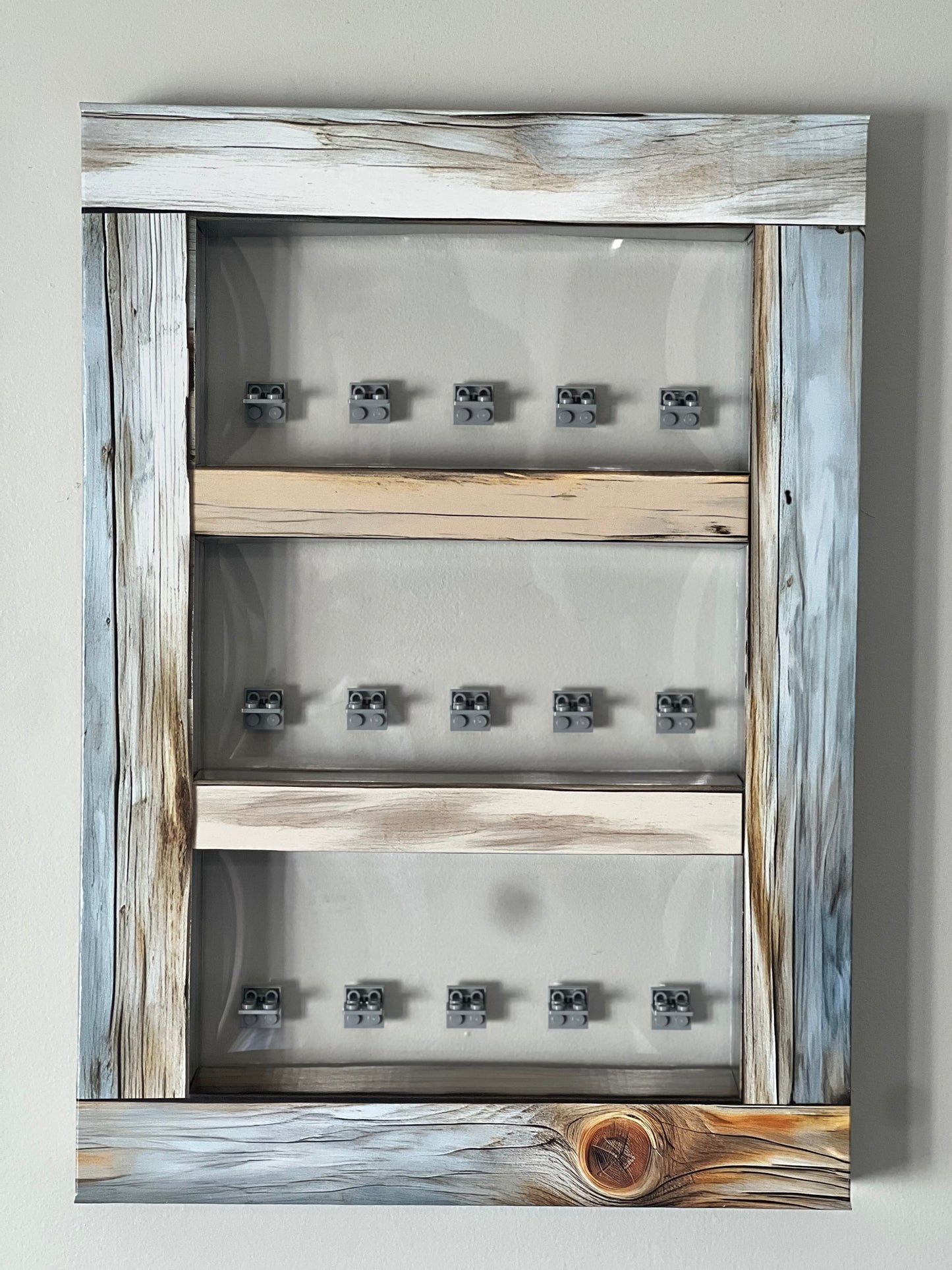 Rustic Wood Mini-Figure Shelf Display Kit